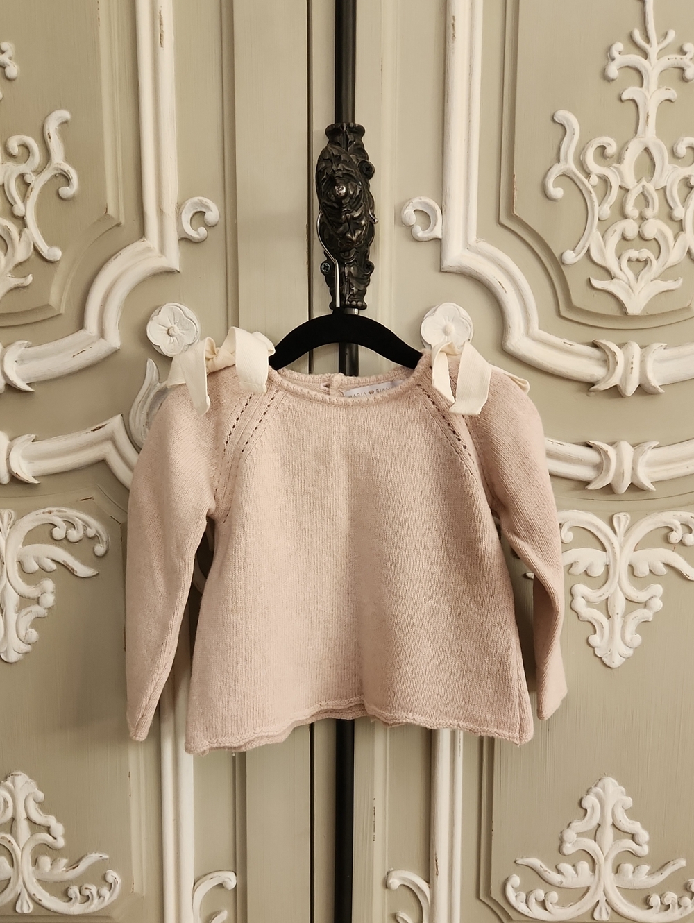 Maria Bianca Girls Knit Sweater Top Wool And Cashmere Blend Size 18 - 24 Months